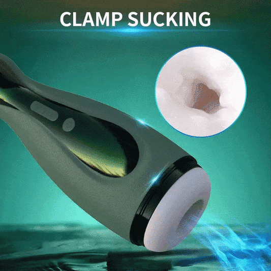 Dark-Green Bowling Ball Sucking Vibration Masturbation Cup