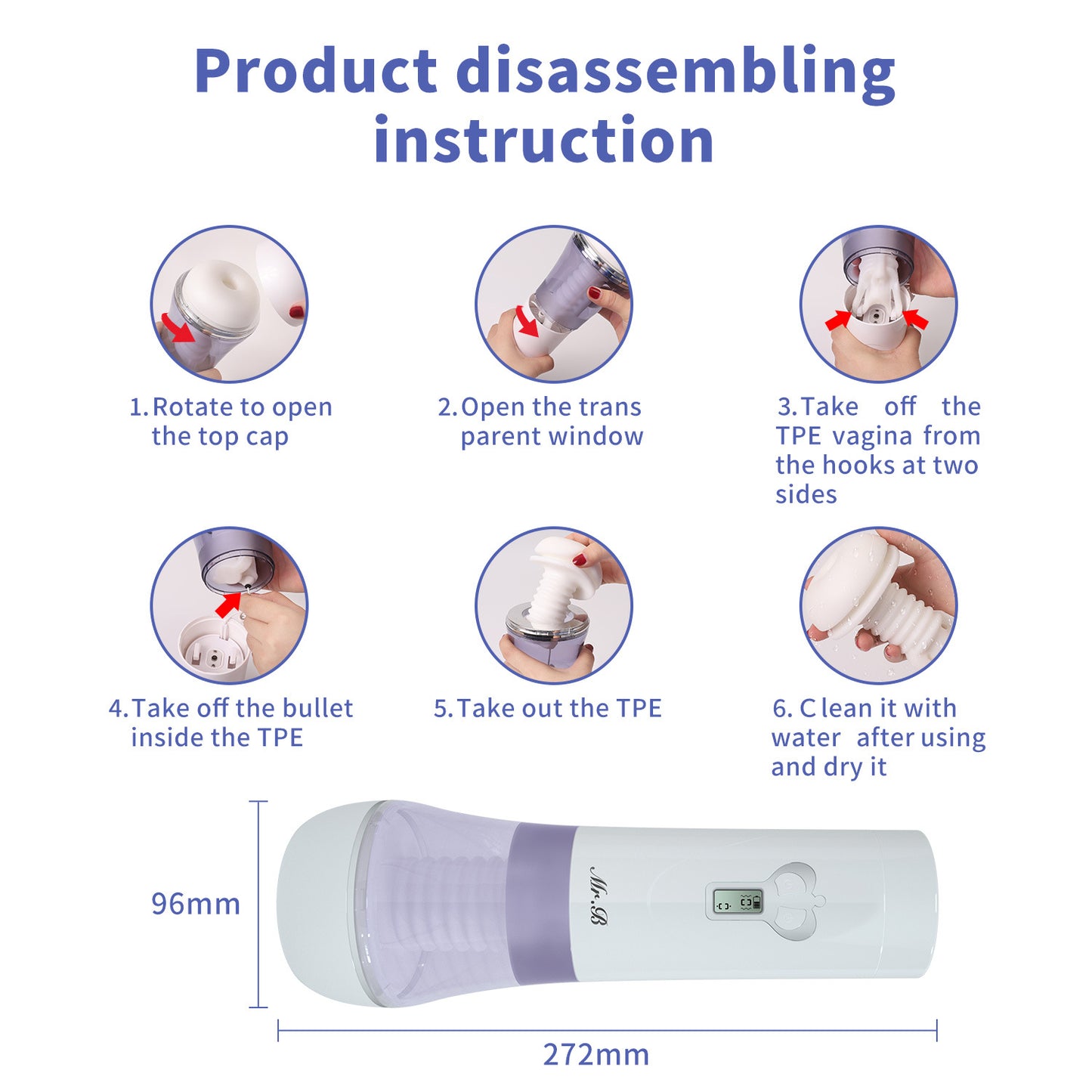 AT-MAX 4D Transparent Channel Powerful Automated Stroker