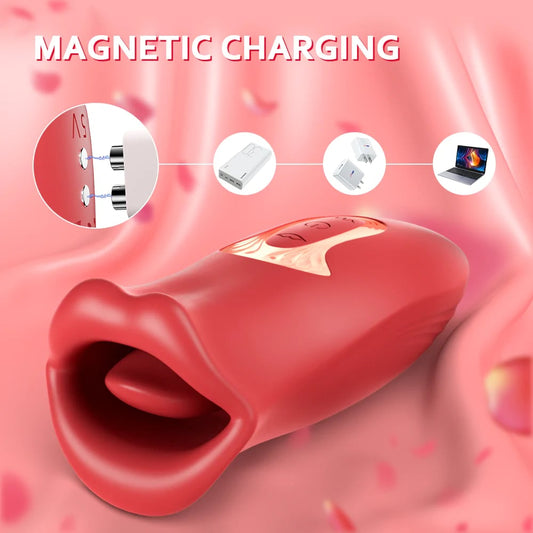 Dreamjuice 10 Biting & 5 Vibrating Modes Vibrator for Nipple Clit Stimulation - Features