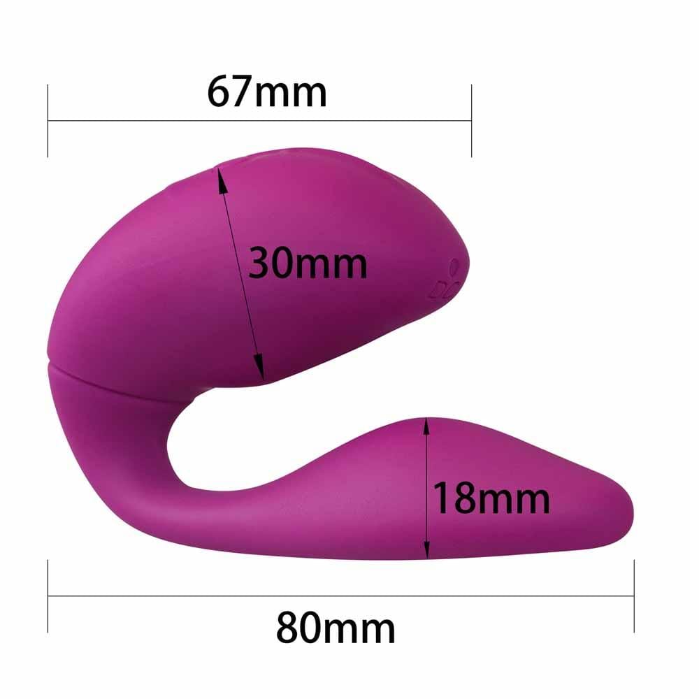 Lovetoy Remote 3 Frequency 8 Vibration Couples Clitoris Stimulator