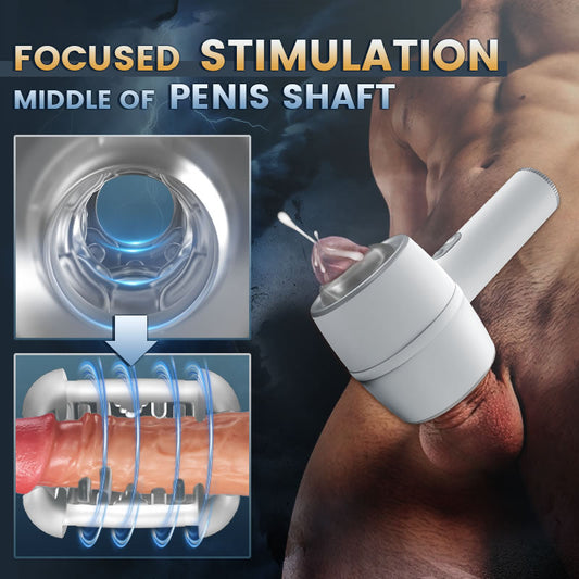 Automatic 3 Frequency Telescopic Handheld Male Masturbator - Close-Up