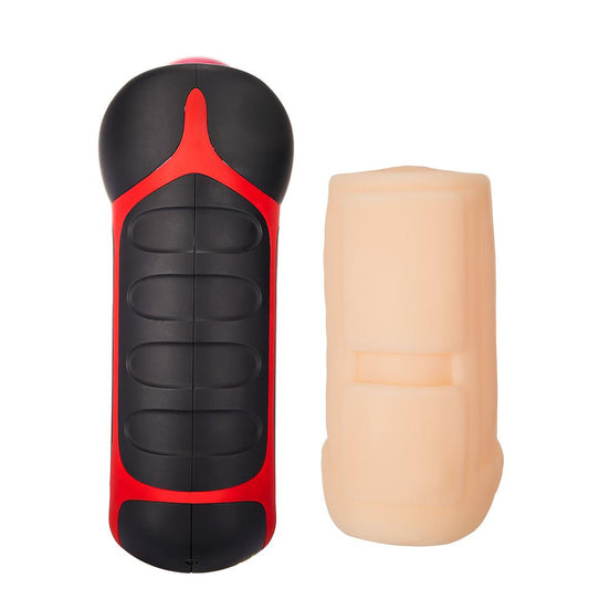 Heart-Shaped 10-Speed Telescoping Heating Voice Masturbation Cup