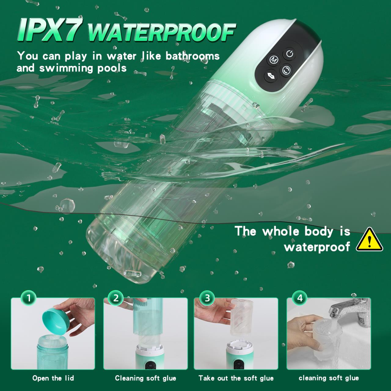 7 Rotating & Vacuum Suction Oral Sex Automatic Male Masturbator Cup