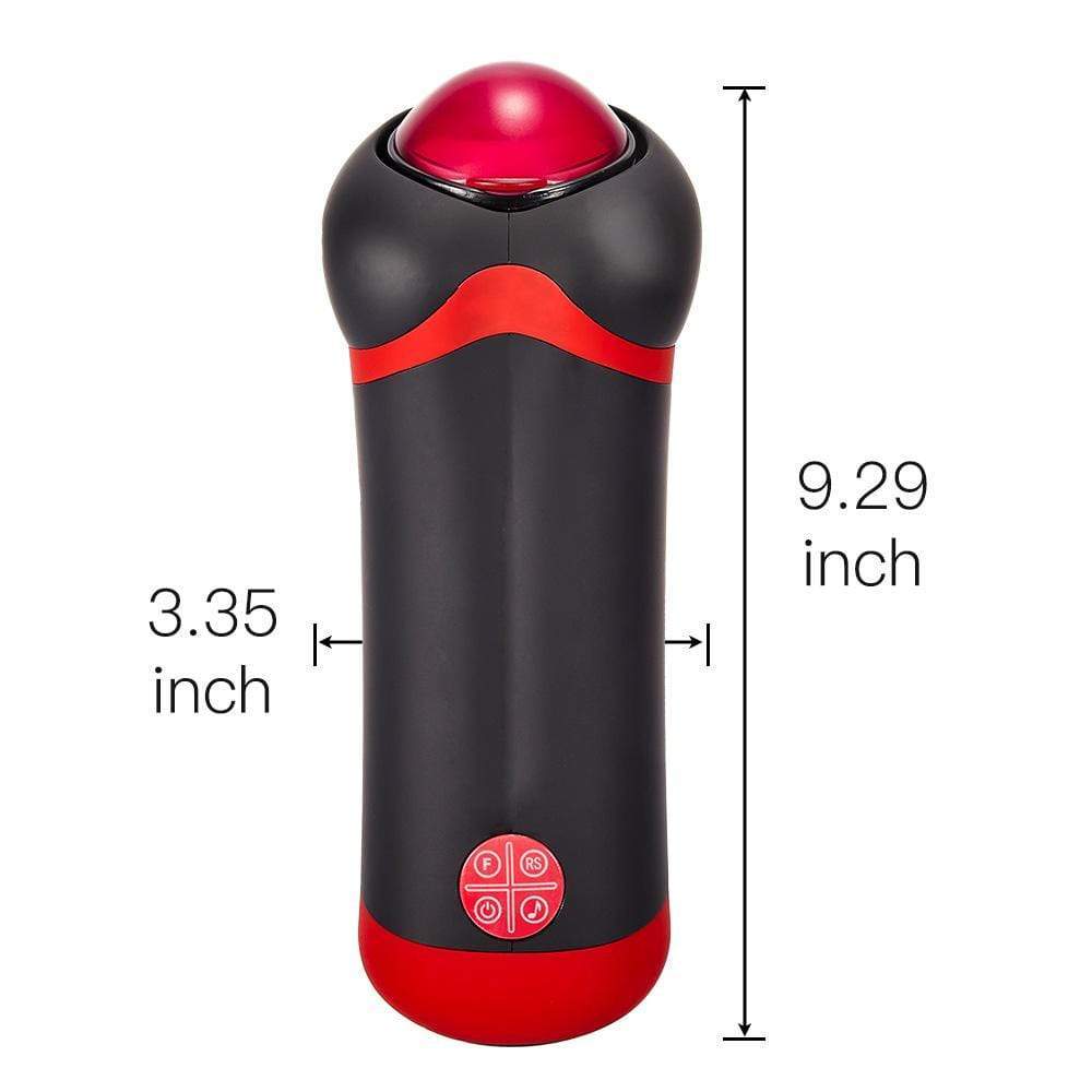 Heart-Shaped 10-Speed Telescoping Heating Voice Masturbation Cup