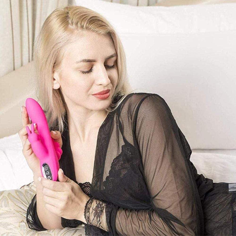 3-in-1 7 Vibrating Modes Rabbit G-Spot Stimulator Anal Dildo Vibrator