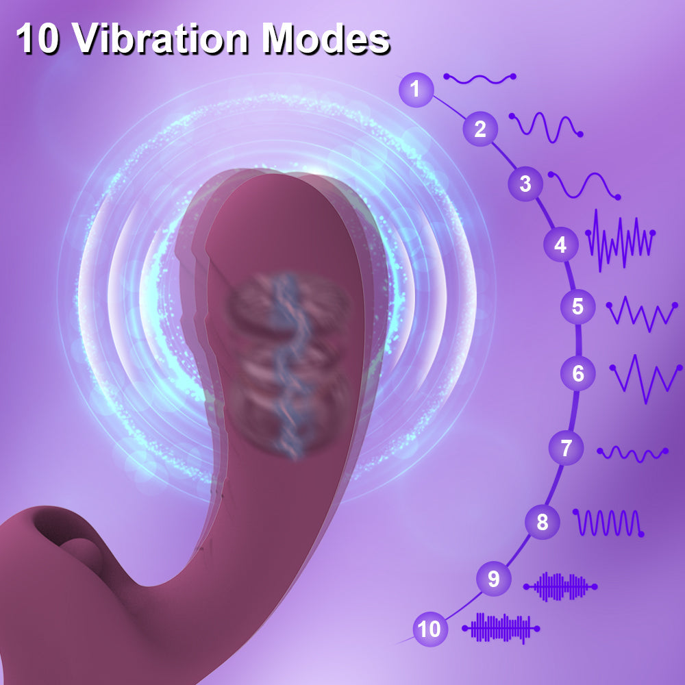 Tongue Licking Dildo Vibrators With 10 Licking & Vibrating Sex Toys for Women Couple Pleasure Clit Clitoris Stimulator