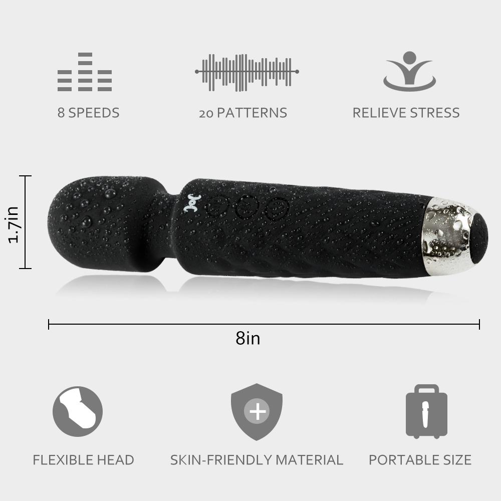 8 Speeds 20 Frequency vibrating AV Magic Wand Massager
