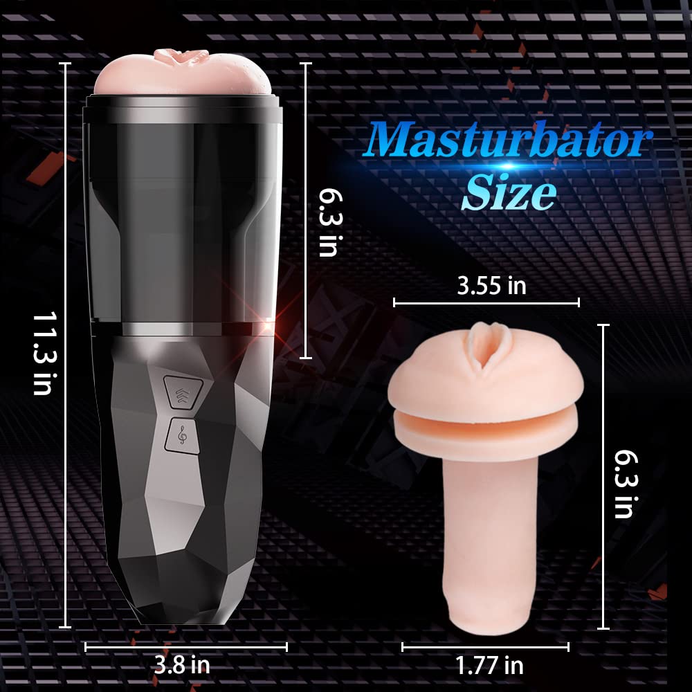 7 Thrusting Modes Vaginal Realistic Textured Male Masturbator Cup