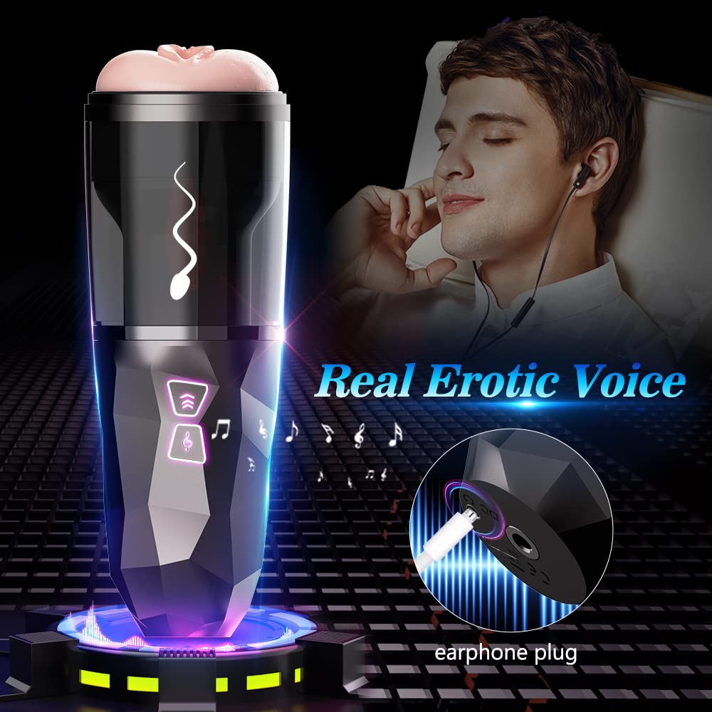 7 Thrusting Modes Vaginal Realistic Textured Male Masturbator Cup