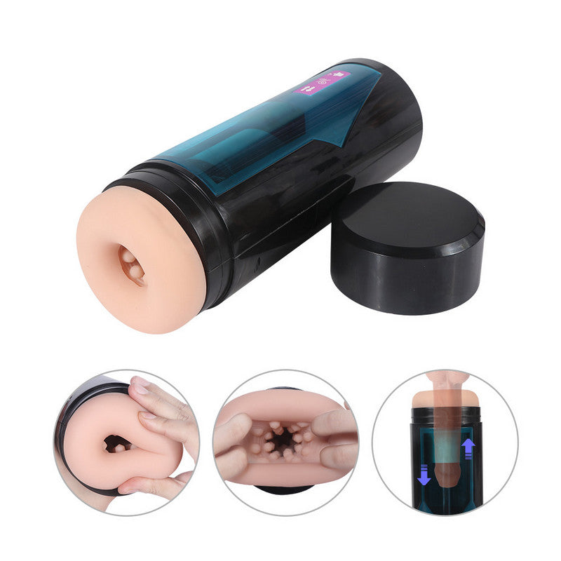 Electric Automatic Retractable Stroking Hands Free Male Masturbation Cup