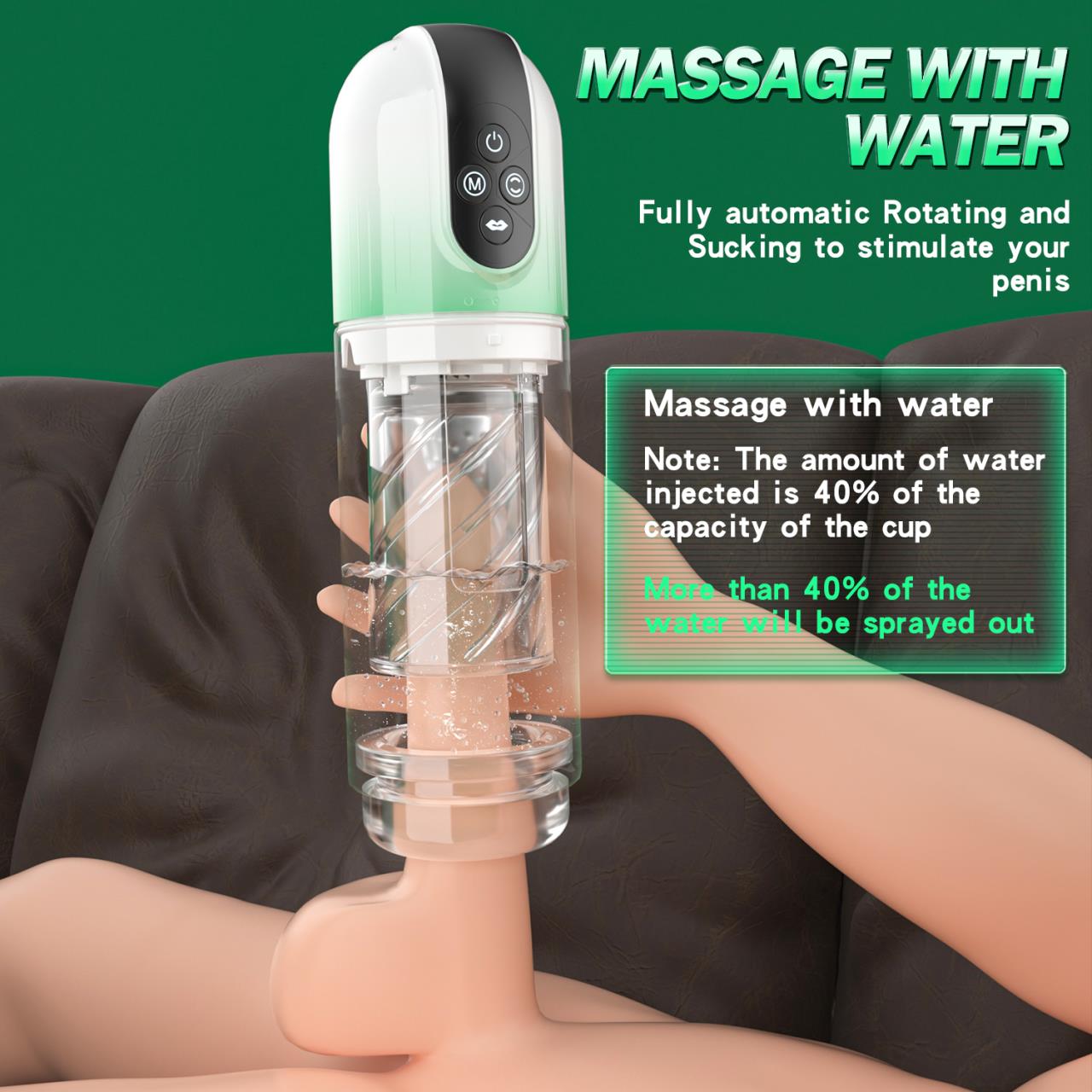 7 Rotating & Vacuum Suction Oral Sex Automatic Male Masturbator Cup