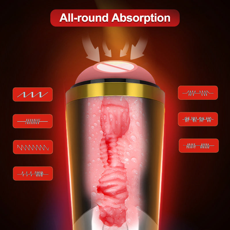 Electric Automatic Pulse Vibrating Soft Silicone Mute Erotic Masturbator