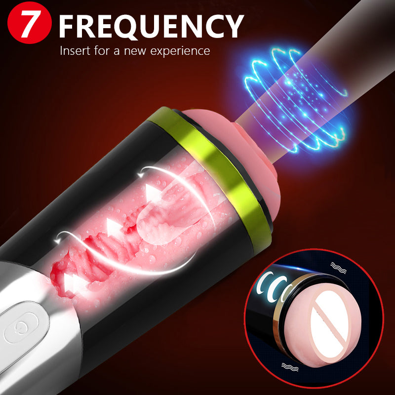Electric Automatic Pulse Vibrating Soft Silicone Mute Erotic Masturbator