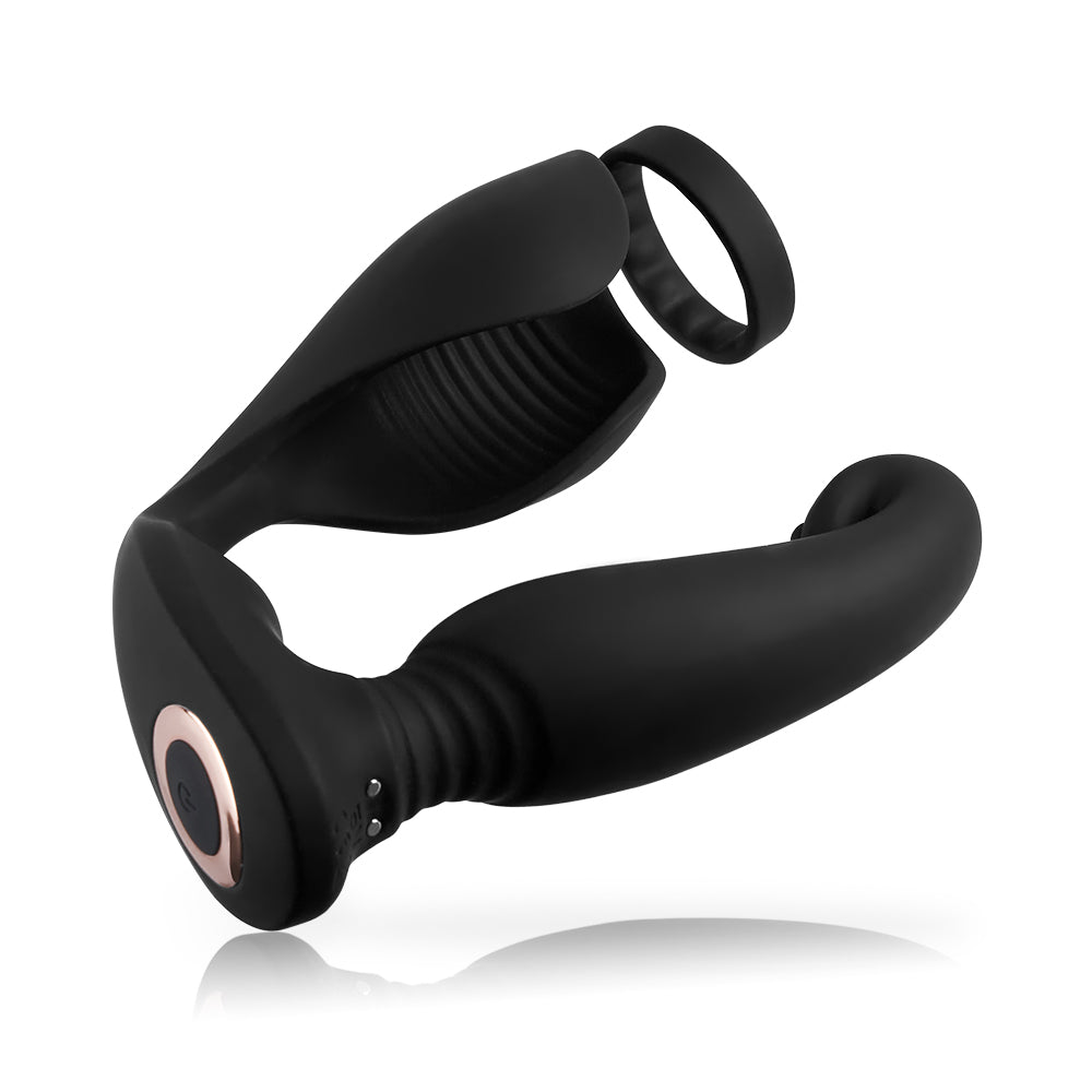 Versatile Vibrating Remote Control Cock Ring Butt Plug Prostate Massager