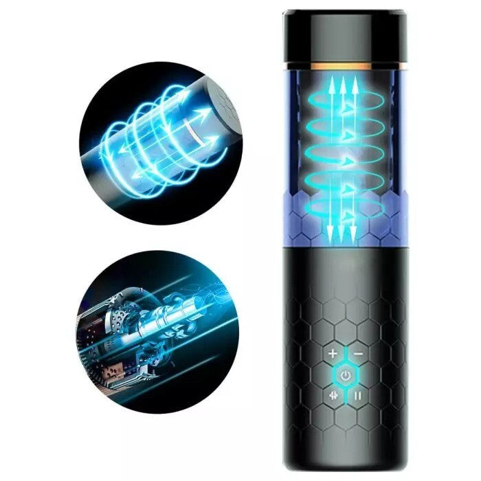 10 Thrusting Spinning Suction Cup Male Masturbator Cup