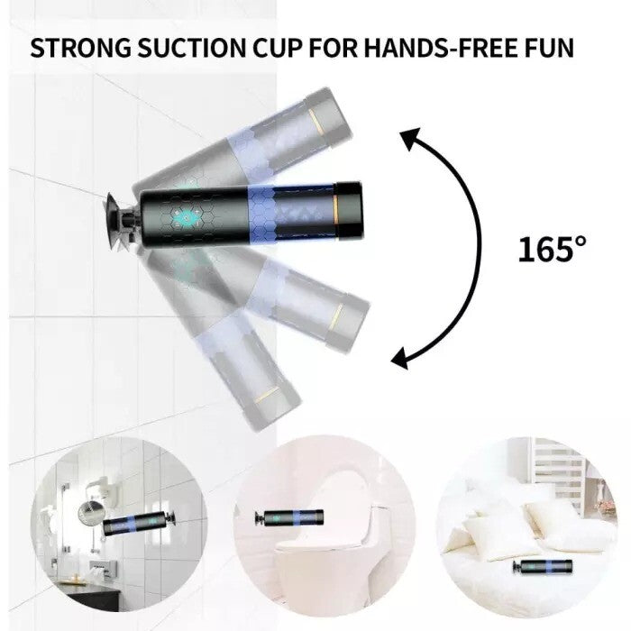 10 Thrusting Spinning Suction Cup Male Masturbator Cup