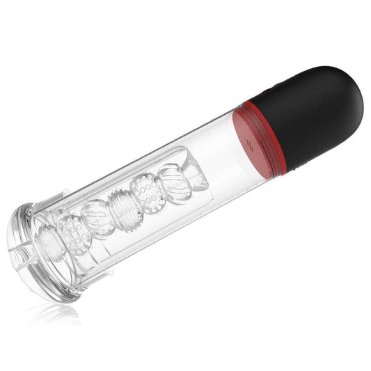 S-HAND 9 Vibrating 9 Sucking Male Masturbator Penis Enlargement Pump