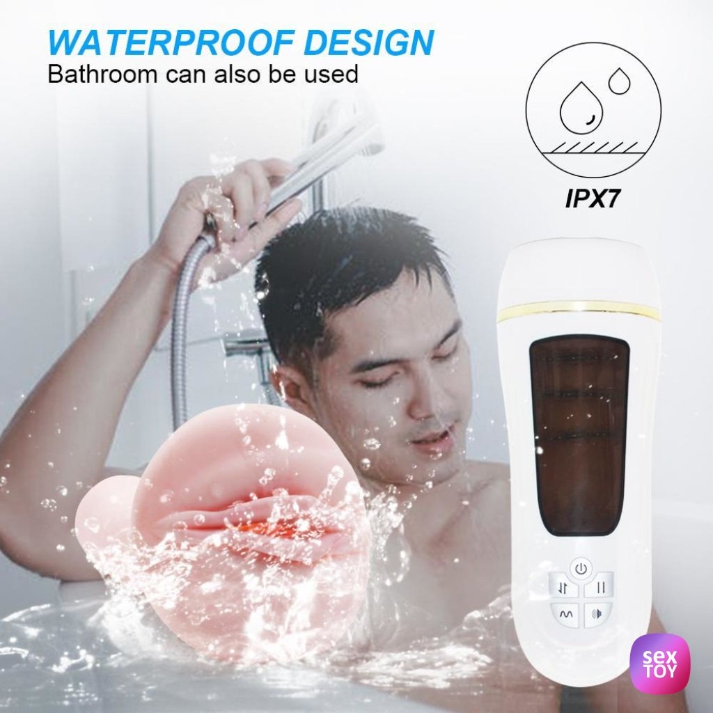 Male Masturbator 5 Speed Telescopic Vibration Voice Environment