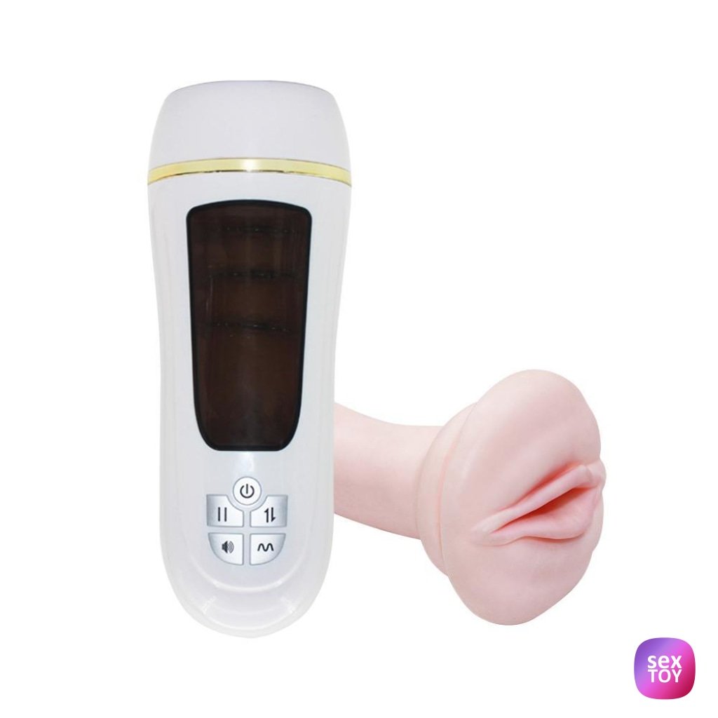 Male Masturbator 5 Speed Telescopic Vibration Voice Environment