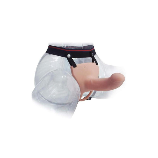 6.7" Remote 10 Vibrating Hollow Strap-On Dildo