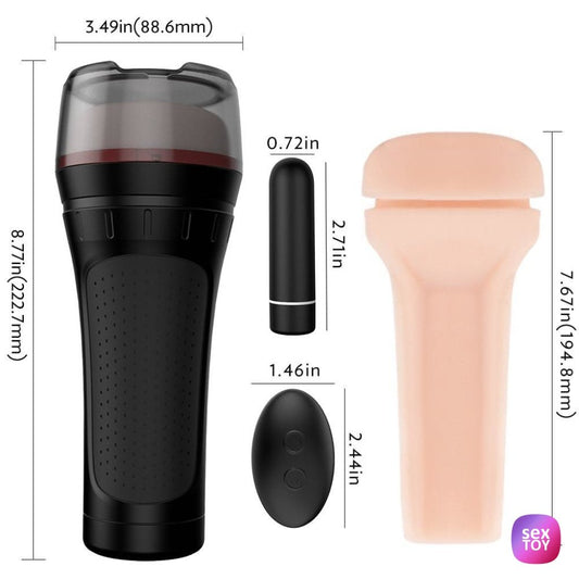 Remote Control Male Masturbator With Bullet