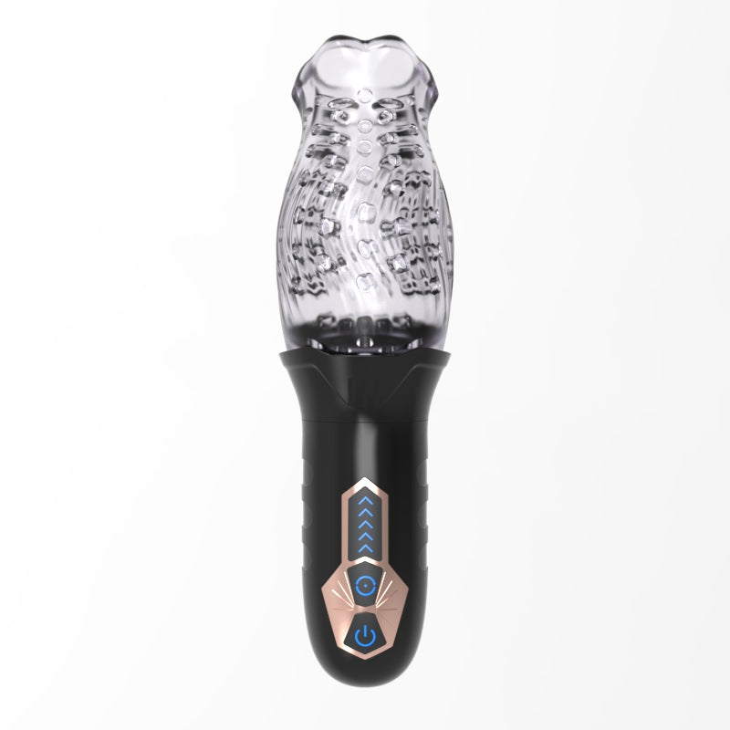 360°Automatic Rotation Vibrator Bare Sleeve 10 Vibration 5 Rotation Oral Sex Masturbator