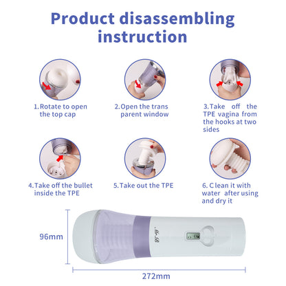 AT-MAX 4D Transparent Channel Powerful Automated Stroker
