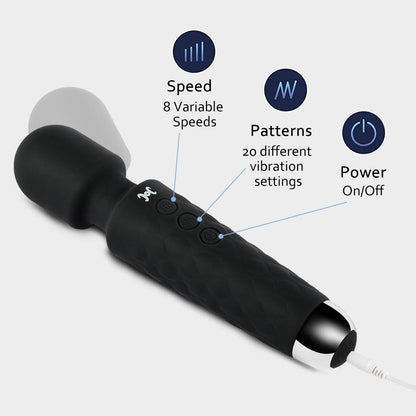 8 Speeds 20 Frequency vibrating AV Magic Wand Massager