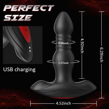 HALE 3 Thrusting 10 Vibrations Anal Plug With Remote Controller
