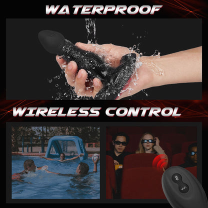 HALE 3 Thrusting 10 Vibrations Anal Plug With Remote Controller
