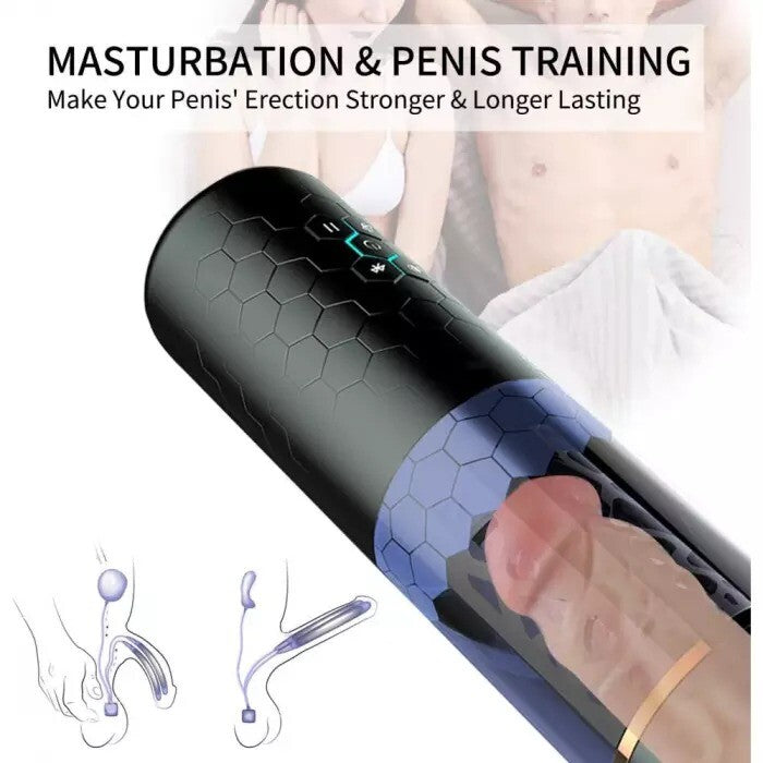 10 Thrusting Spinning Suction Cup Male Masturbator Cup