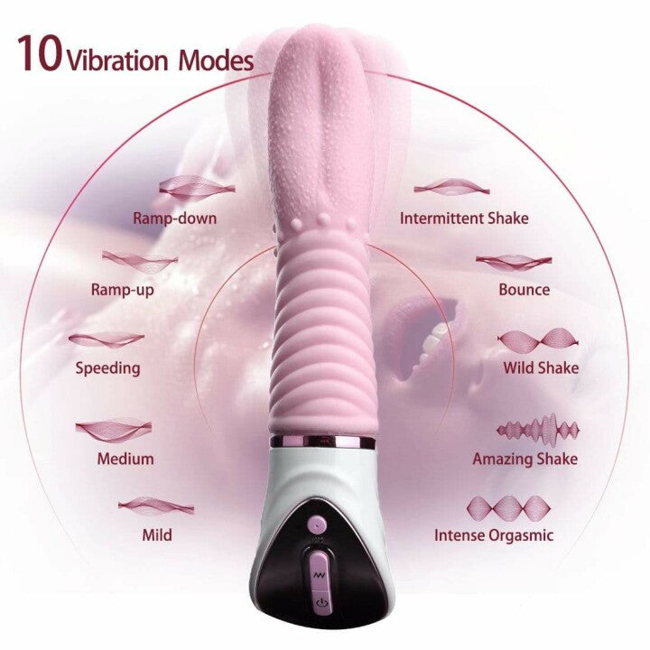 10 Vibration Modes Soft Clitoral Tongue Vibrator