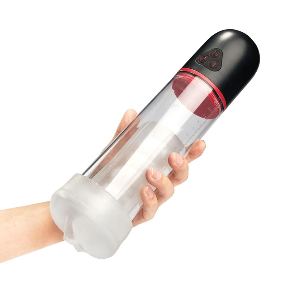 S-HAND 9 Vibrating 9 Sucking Male Masturbator Penis Enlargement Pump