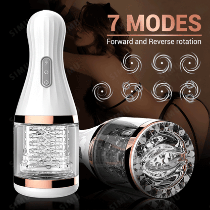 Automatic rotating four-dimensional space masturbation cup