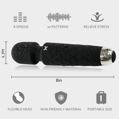 8 Speeds 20 Frequency vibrating AV Magic Wand Massager
