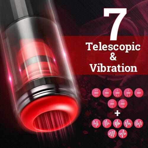 7 Thrusts 7 Vibrations Flame Rose Masturbation Cup