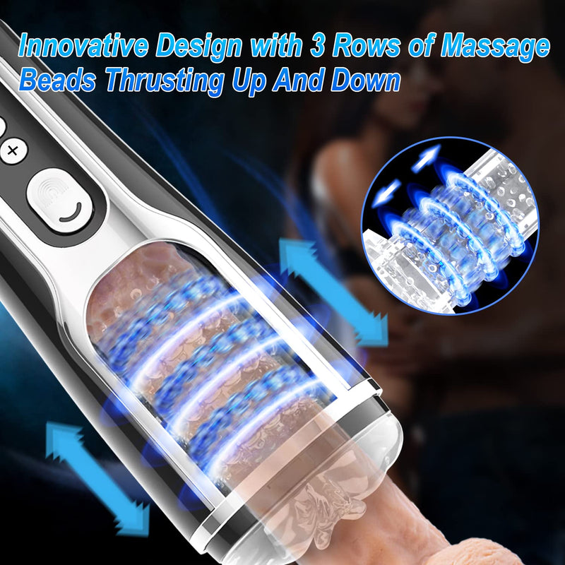 5 Thrusting & Vibration Modes Realistic Vagina Automatic Springs Masturbator