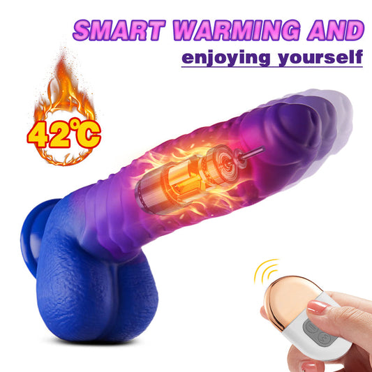 9-Inch Intelligent Heating 3 Thrusting 5 Vibrating Dildo