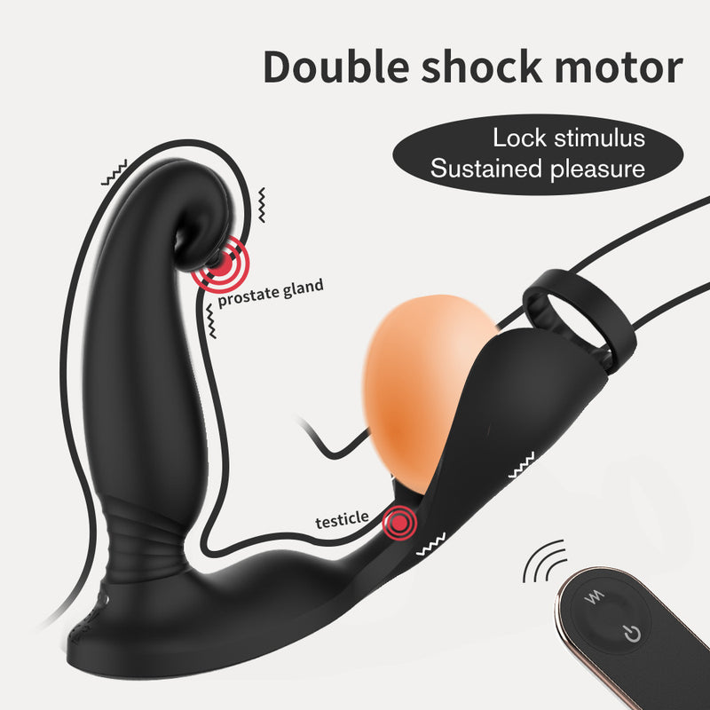 Versatile Vibrating Remote Control Cock Ring Butt Plug Prostate Massager