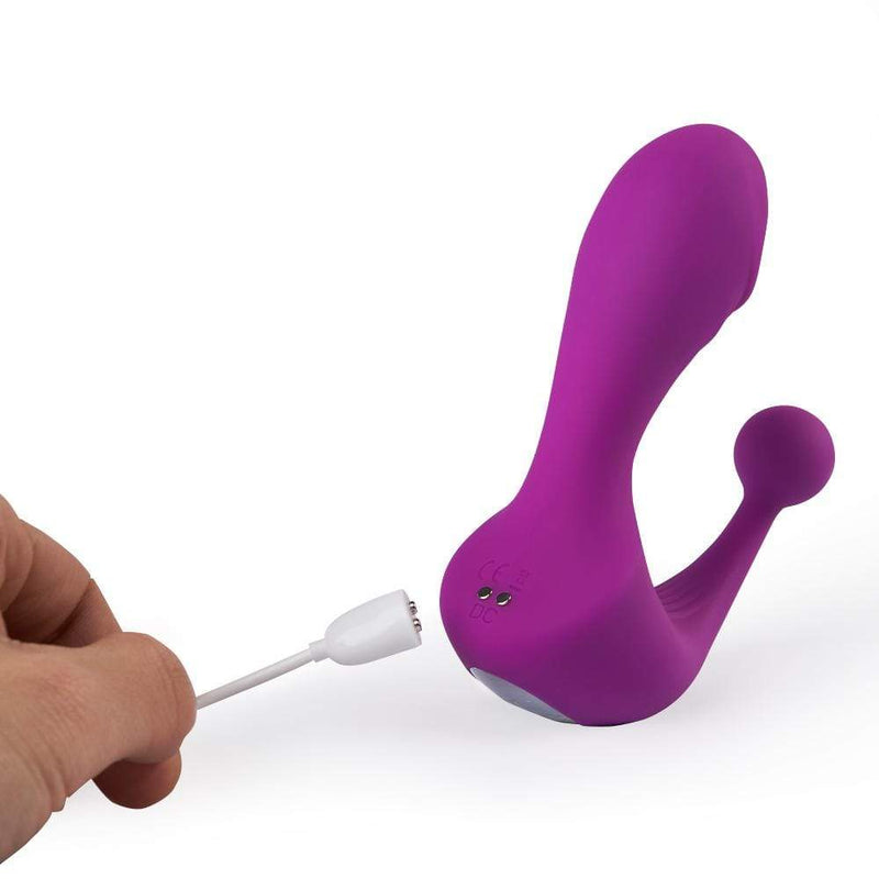 Remote Control Rechargeable 9 Frequency 3 Speed Clitoris and G-Spot Vibrator