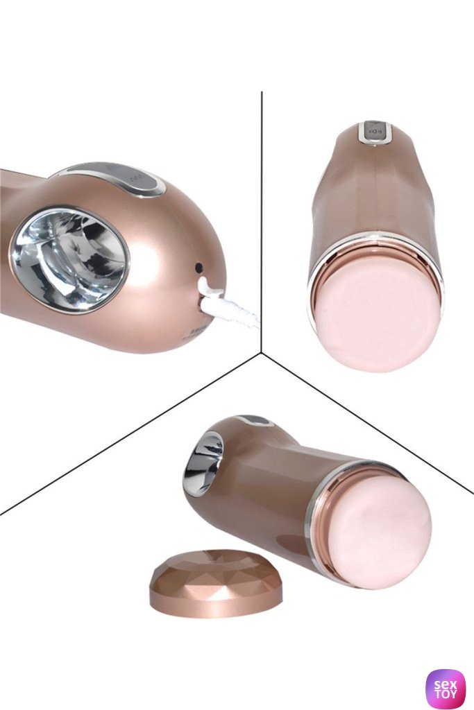 Auto Thrusting Male Masturbator Realistic Vagina Vibrating Cup