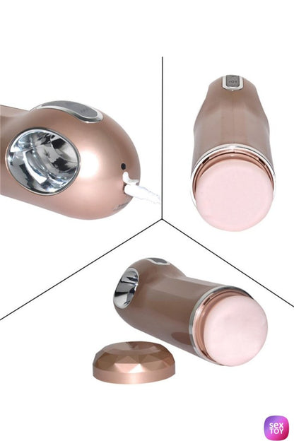 Auto Thrusting Male Masturbator Realistic Vagina Vibrating Cup