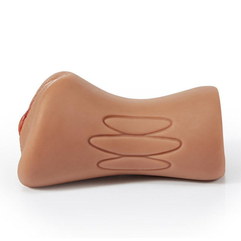 6.1" Bronzed Skin Realistic Clitoris Soft Pocket Pussy Stroker