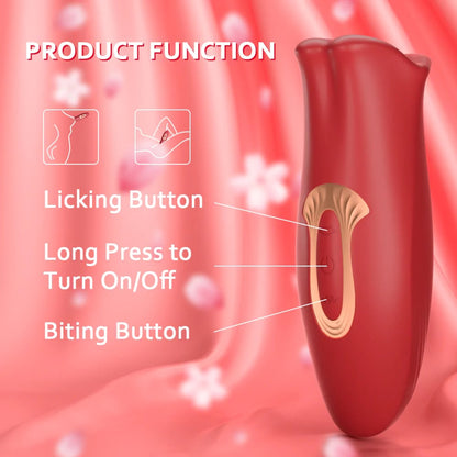 Dreamjuice 10 Biting & 5 Vibrating Modes Vibrator for Nipple Clit Stimulation