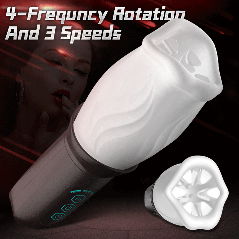 360°Automatic Rotation Vibrator Bare Sleeve 4-frequncy rotation 3 speeds Oral Sex Masturbator