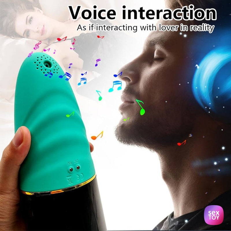 Rotation Suction Male Masturbators Real Person Voice Rechargeable
